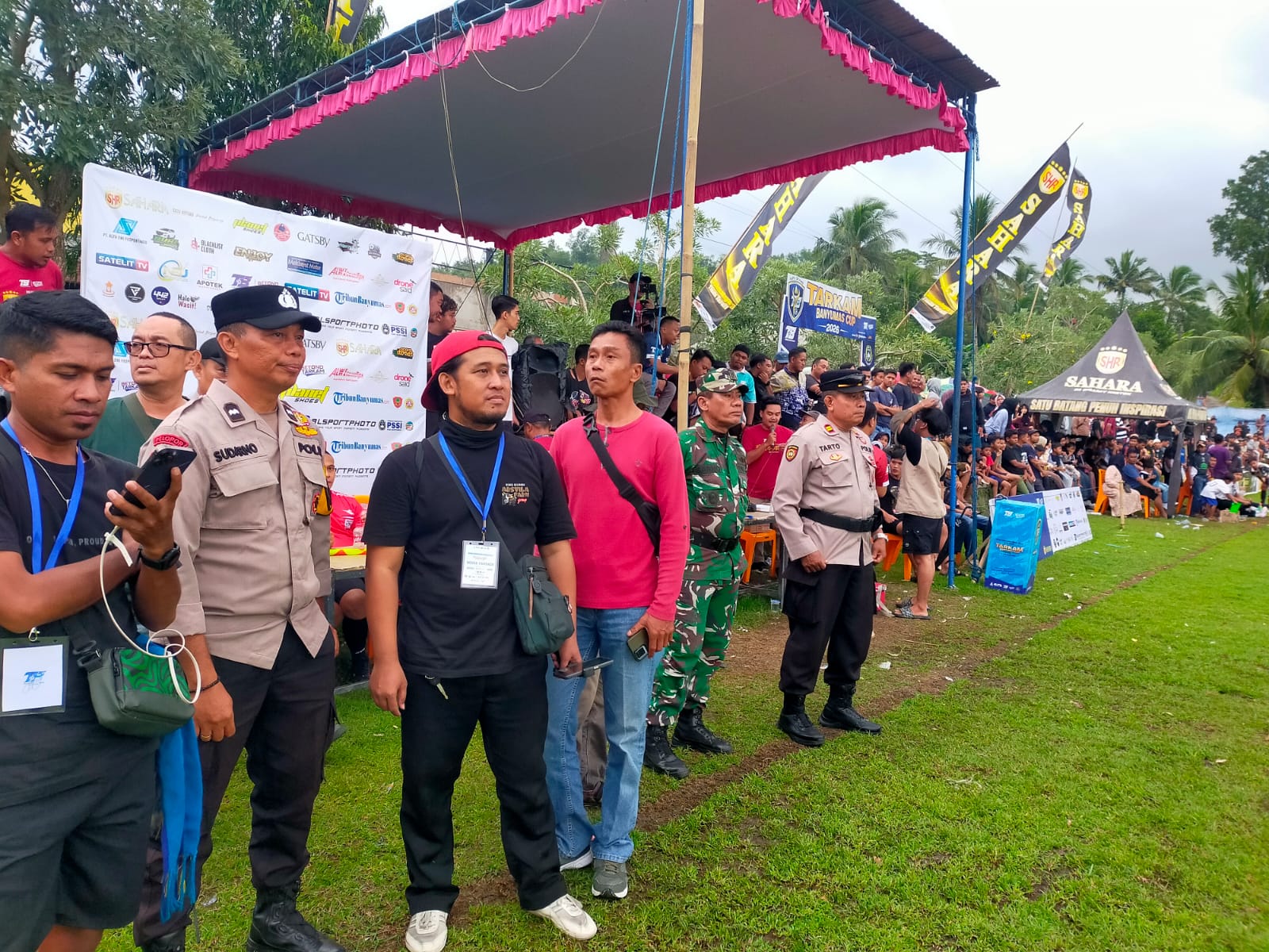 Polsek Purwojati Polresta Banyumas Maksimalkan Pengamanan, Final Turnamen Sepak Bola Alfa Stars Berlangsung Kondusif